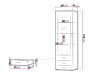 Bookcase Tornola 102 (Lefkas oak + Black)