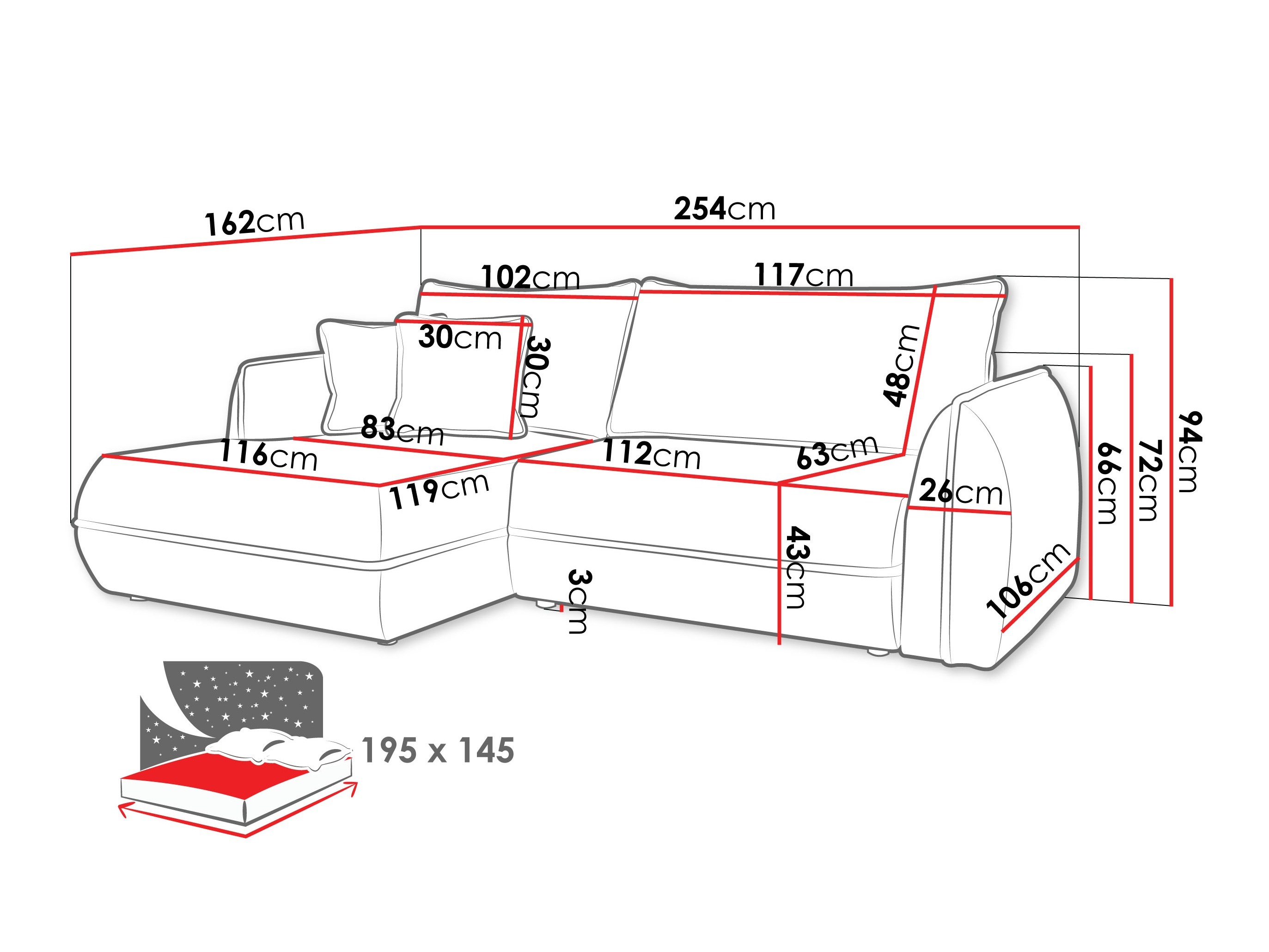 Corner sofa Ficas (Lima 16)