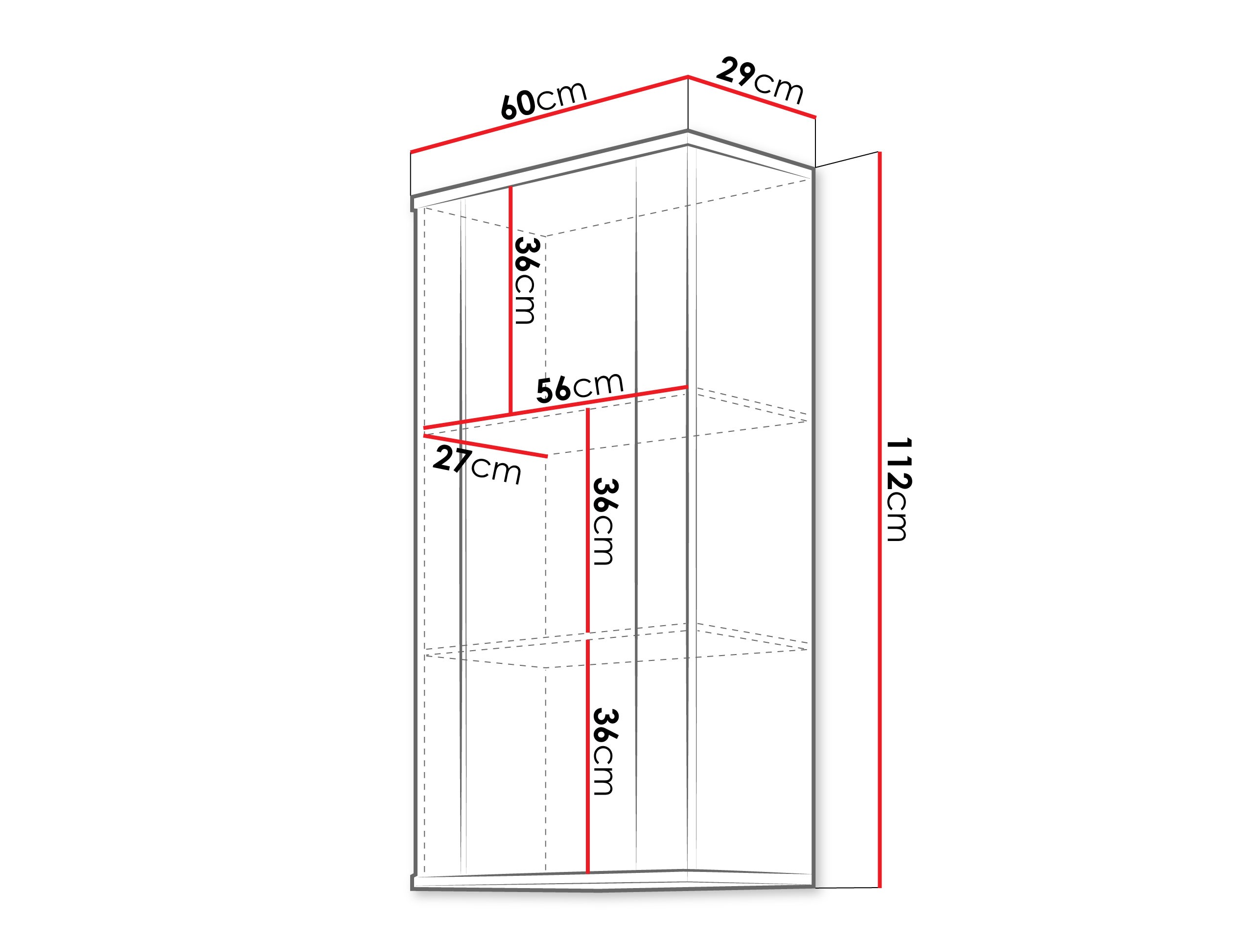 Wall cabinet Tornola 103 (Cashmere + Black)