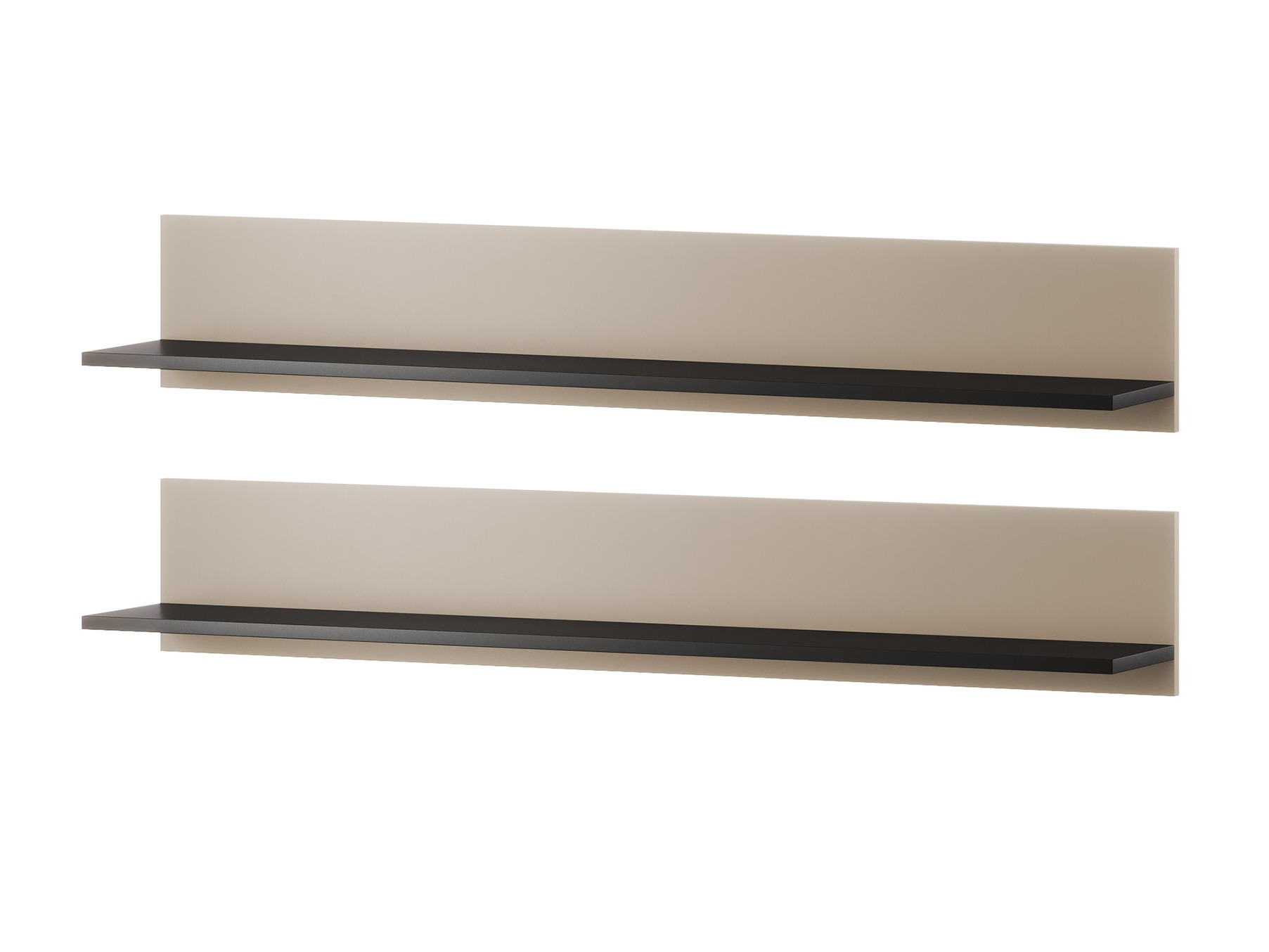 Wall-mounted set of shelves Tornola 104 (Cashmere + Black)