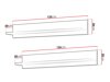 Wall-mounted set of shelves Tornola 104 (Cashmere + Black)