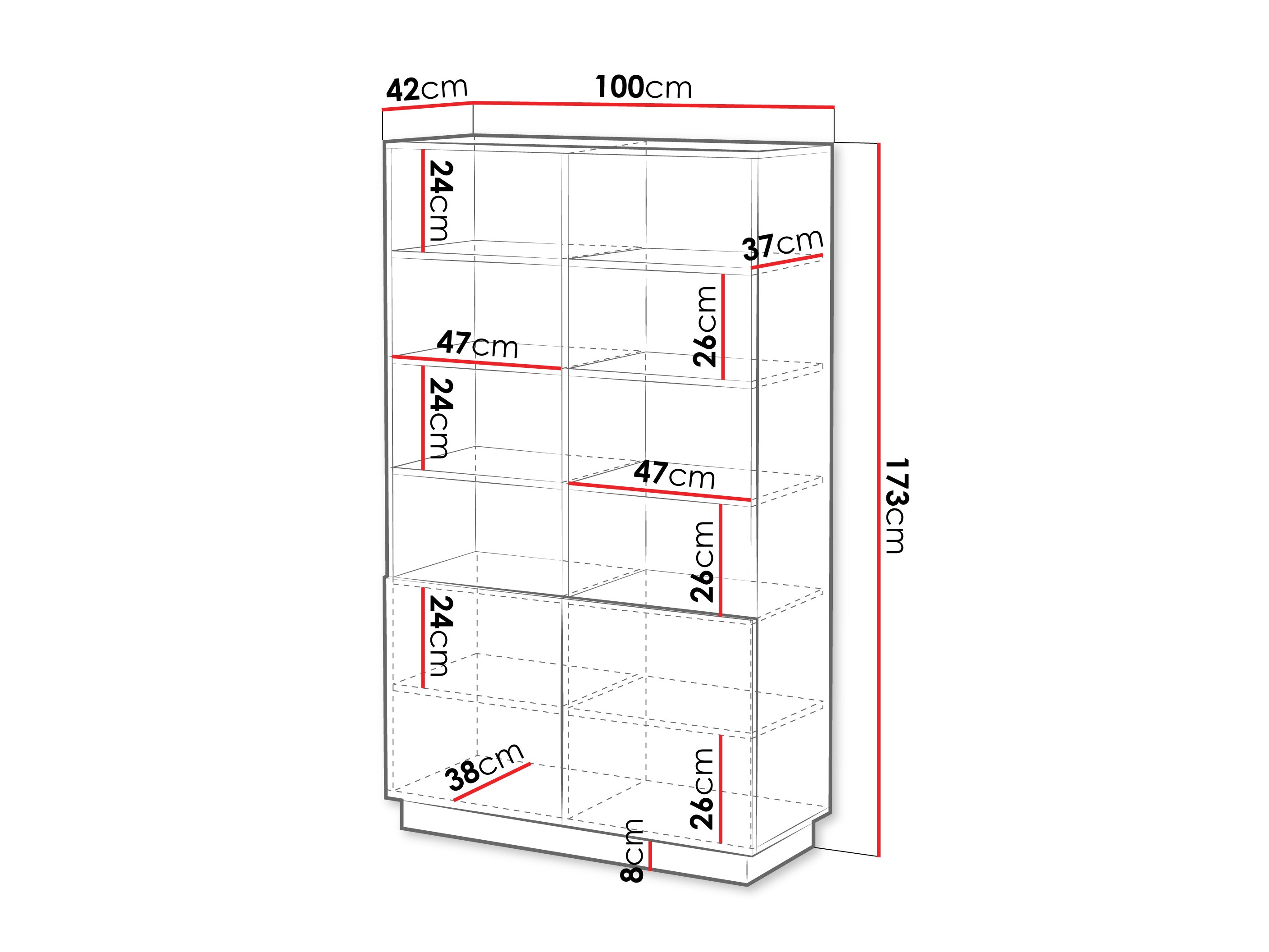 Bookcase Lingua (Black)