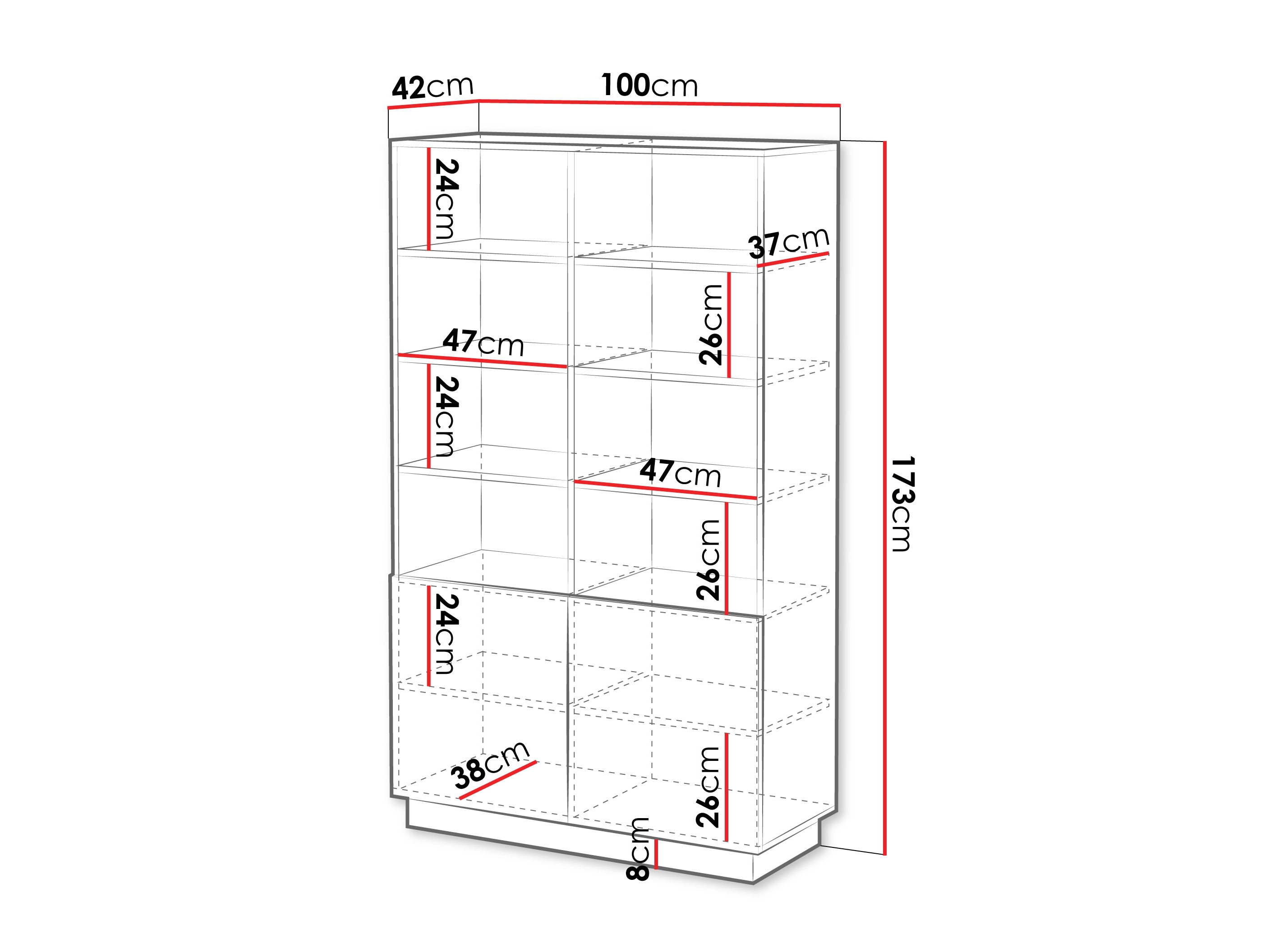 Bookcase Lingua (Cashmere)
