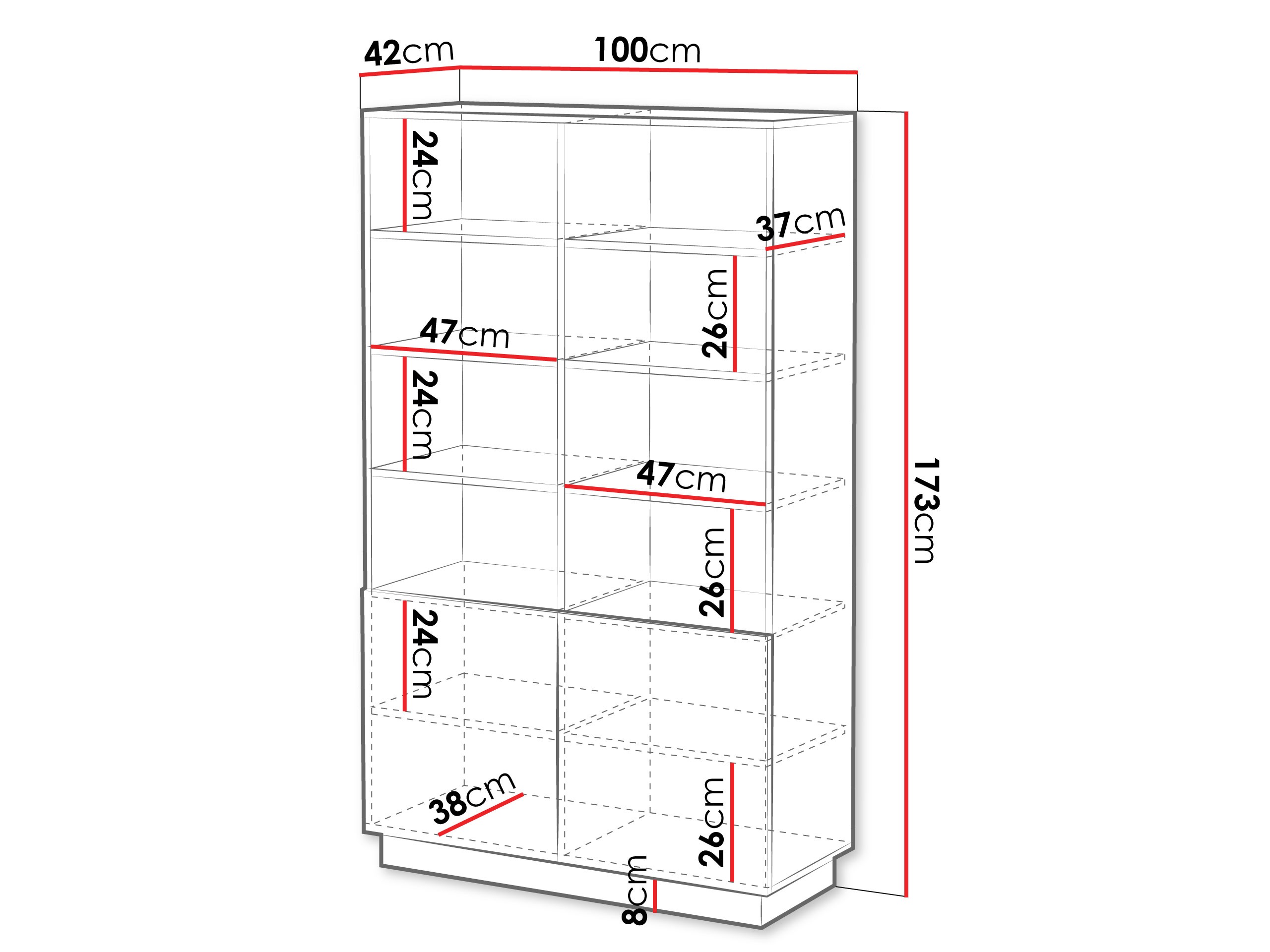 Bookcase Lingua (White)