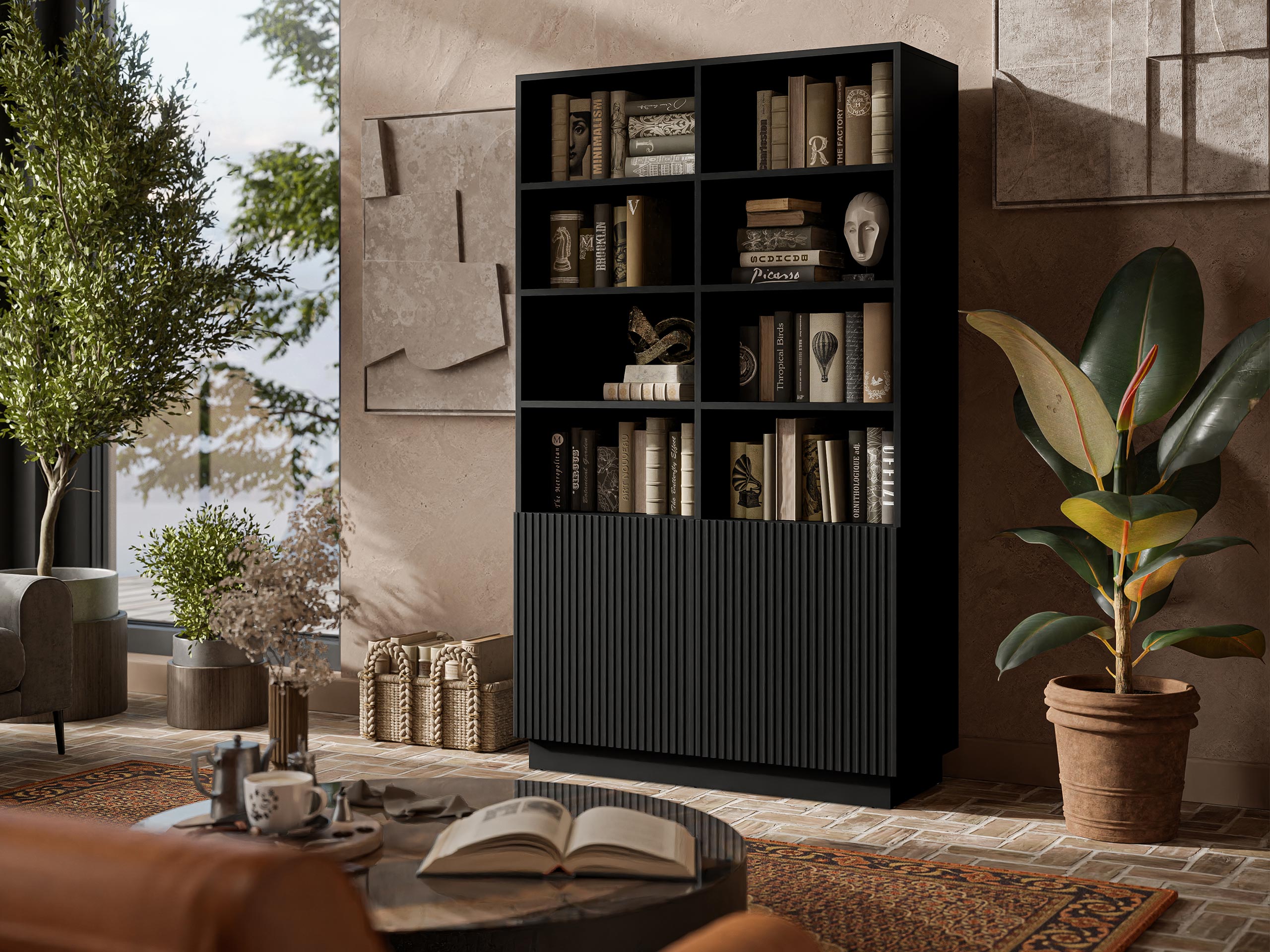 Bookcase Lusonu 102 (Black)