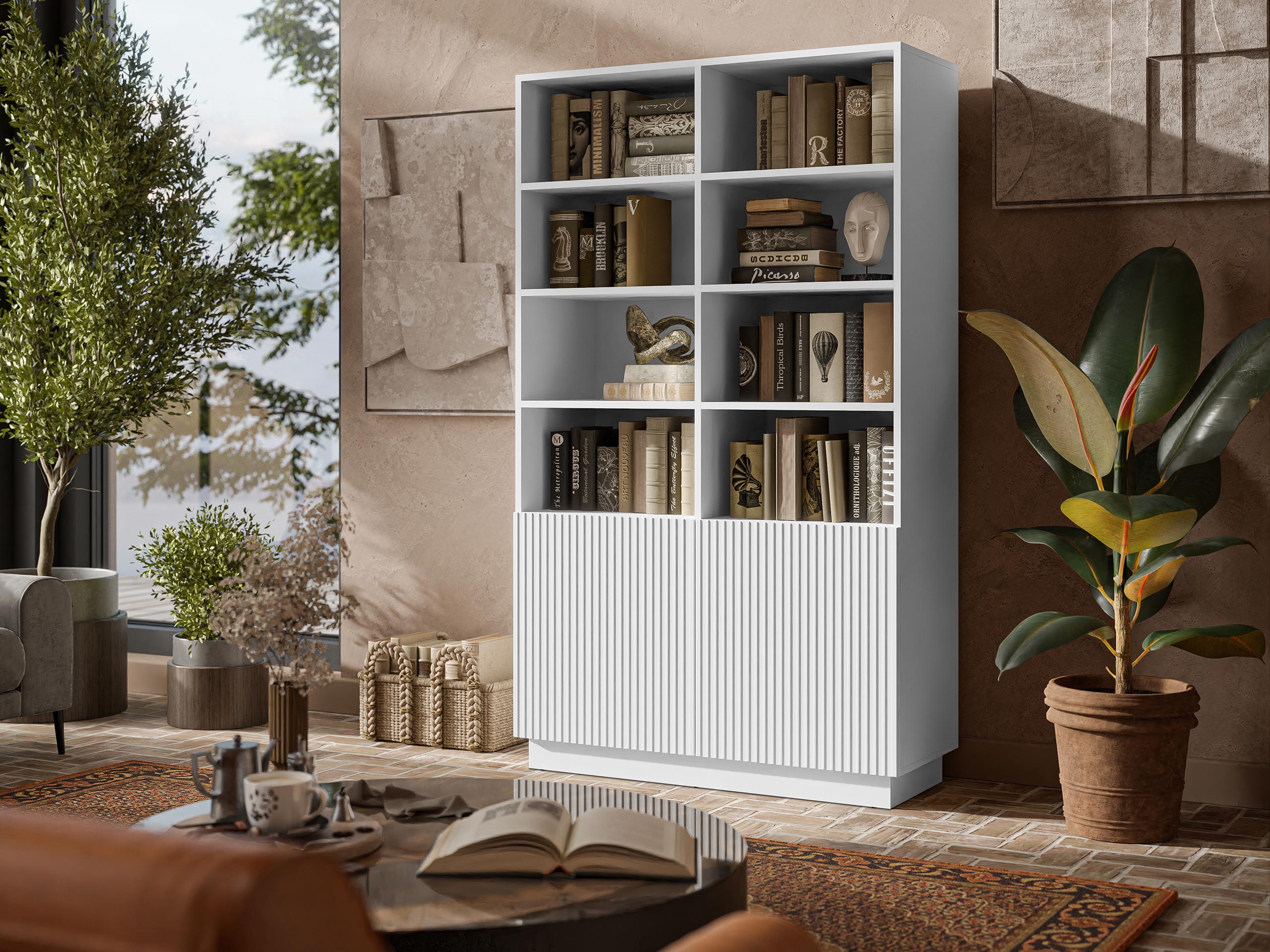 Bookcase Lusonu 102 (White)