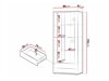 Bookcase Tornola 105 (Black + Glossy black)