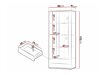 Bookcase Tornola 105 (Black + Glossy black)
