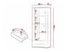 Bookcase Tornola 105 (Lefkas oak + Black)