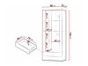 Bookcase Tornola 105 (White + Glossy white)