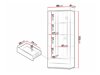 Bookcase Tornola 105 (White + Glossy white)