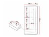 Bookcase Tornola 105 (White + Glossy white)
