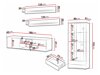 Living room set Tornola 107 (White + Glossy white)