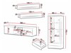 Living room set Tornola 107 (White + Glossy white)