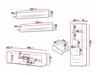 Living room set Tornola 110 (White + Glossy white)