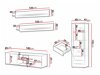 Living room set Tornola 110 (White + Glossy white)