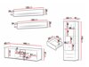 Living room set Tornola 110 (White + Glossy white)