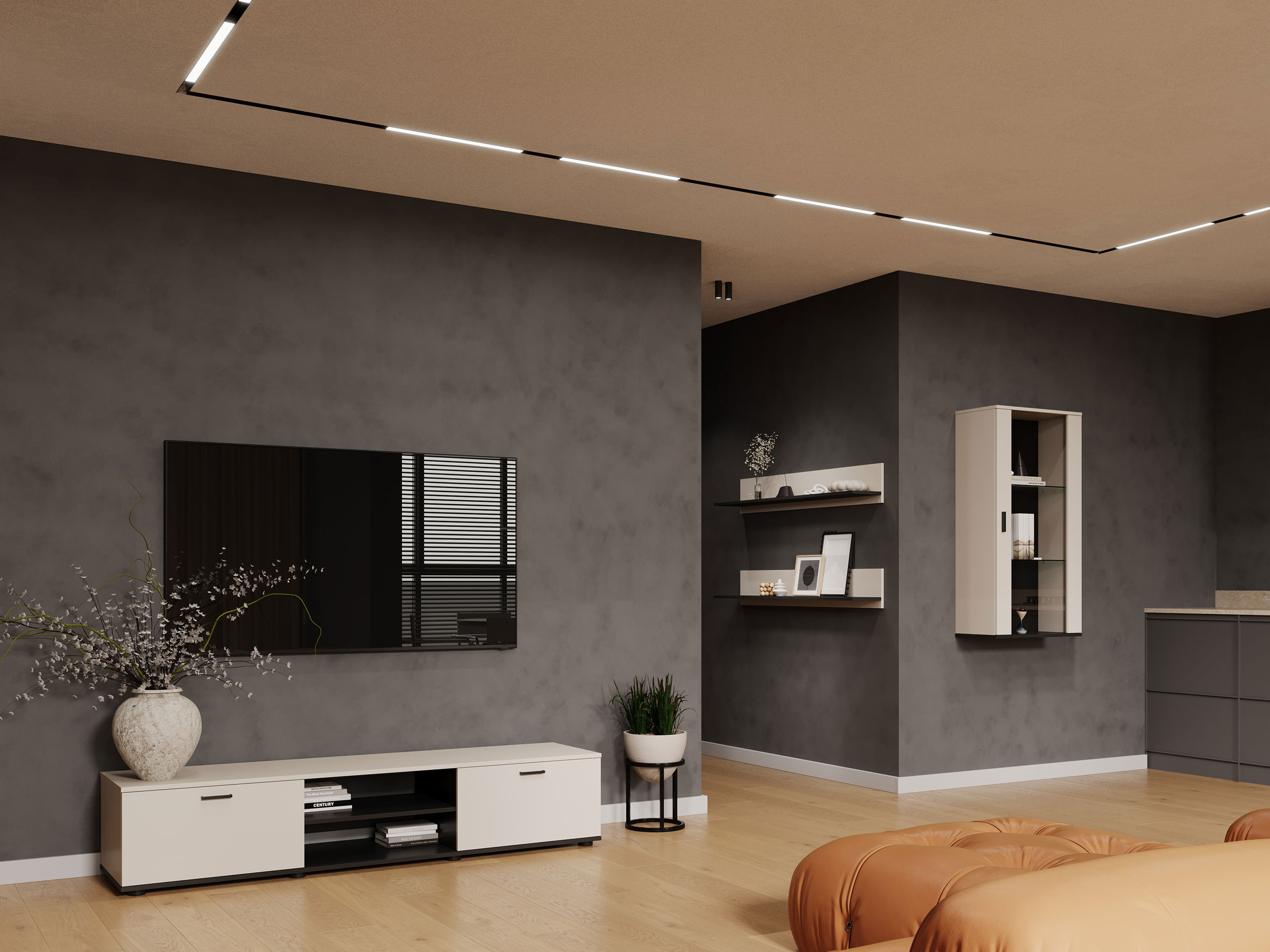 Living room set Tornola 113 (Cashmere + Black)