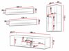 Living room set Tornola 113 (White + Glossy white)