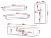 Living room set Tornola 113 (White + Glossy white)