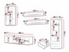 Living room set Tornola 114 (White + Glossy white)