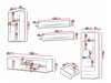 Living room set Tornola 114 (White + Glossy white)