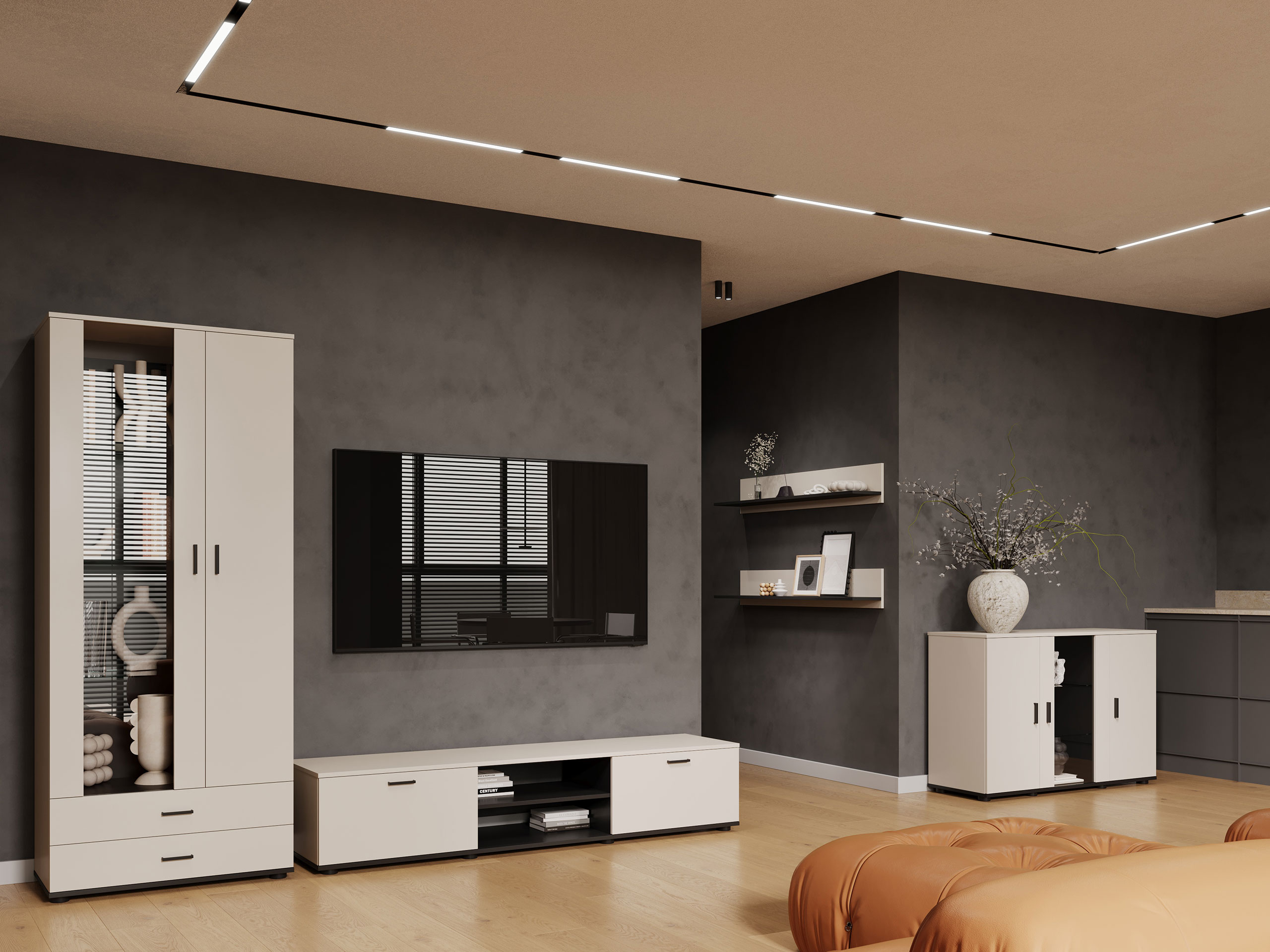 Living room set Tornola 116 (Cashmere + Black)