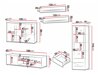 Living room set Tornola 116 (White + Glossy white)