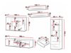 Living room set Tornola 116 (White + Glossy white)