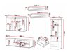 Living room set Tornola 116 (White + Glossy white)