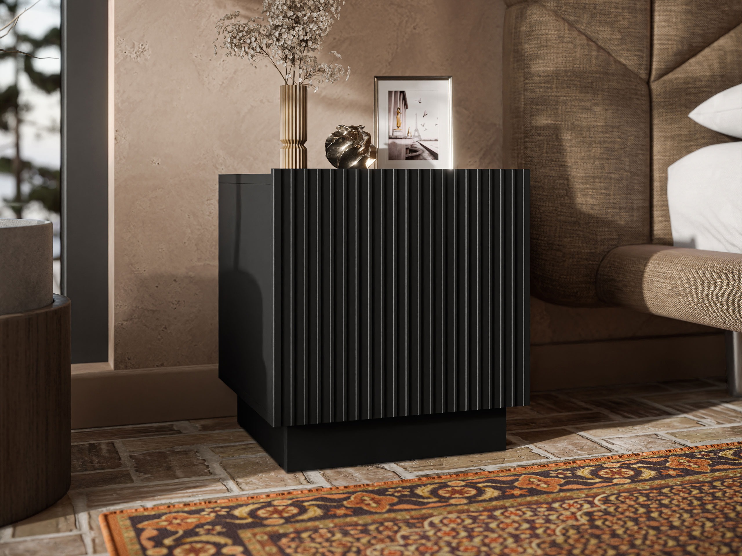 Set of bedside tables Lingua (Black)