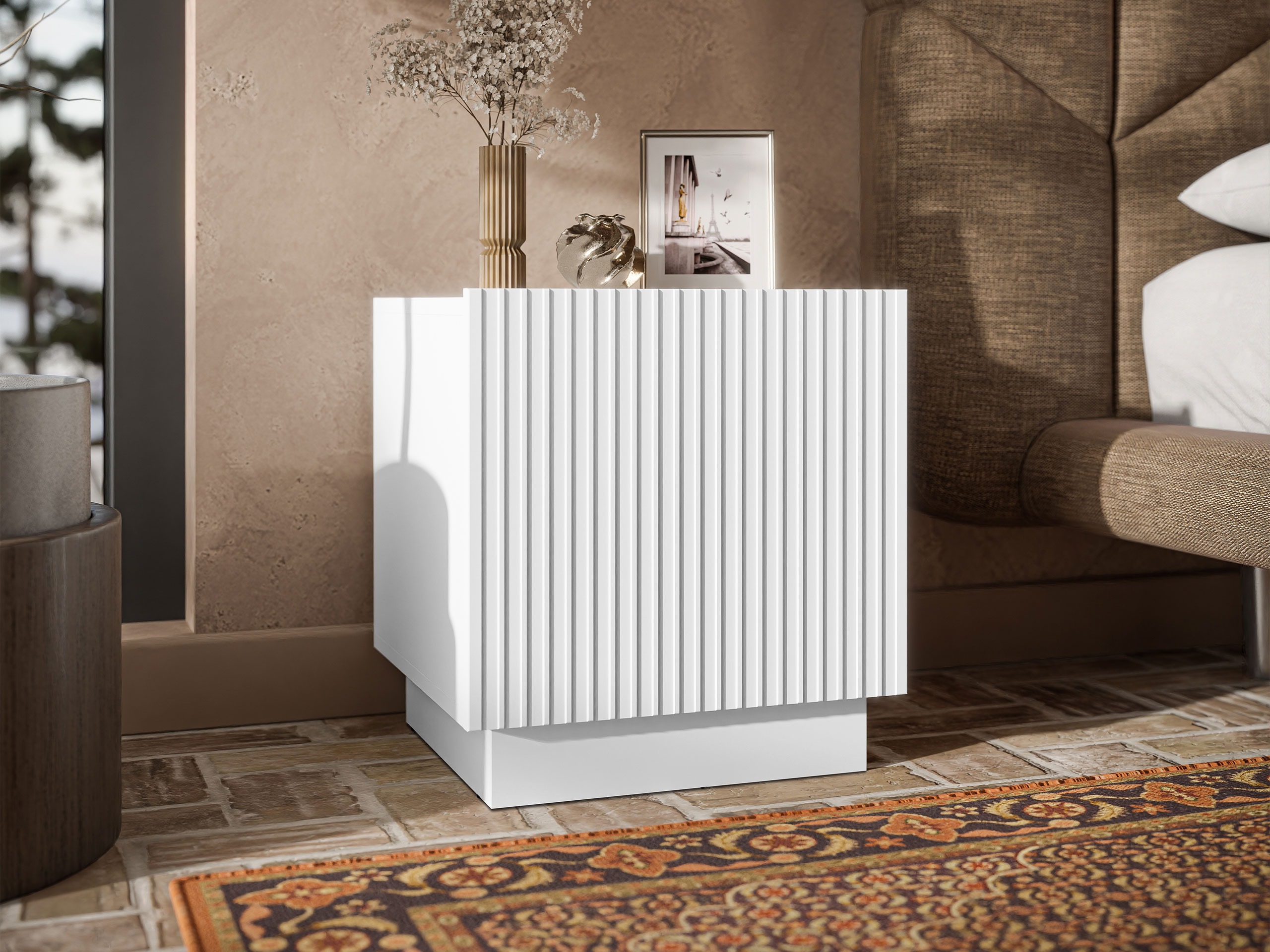 Set of bedside tables Lingua (White)