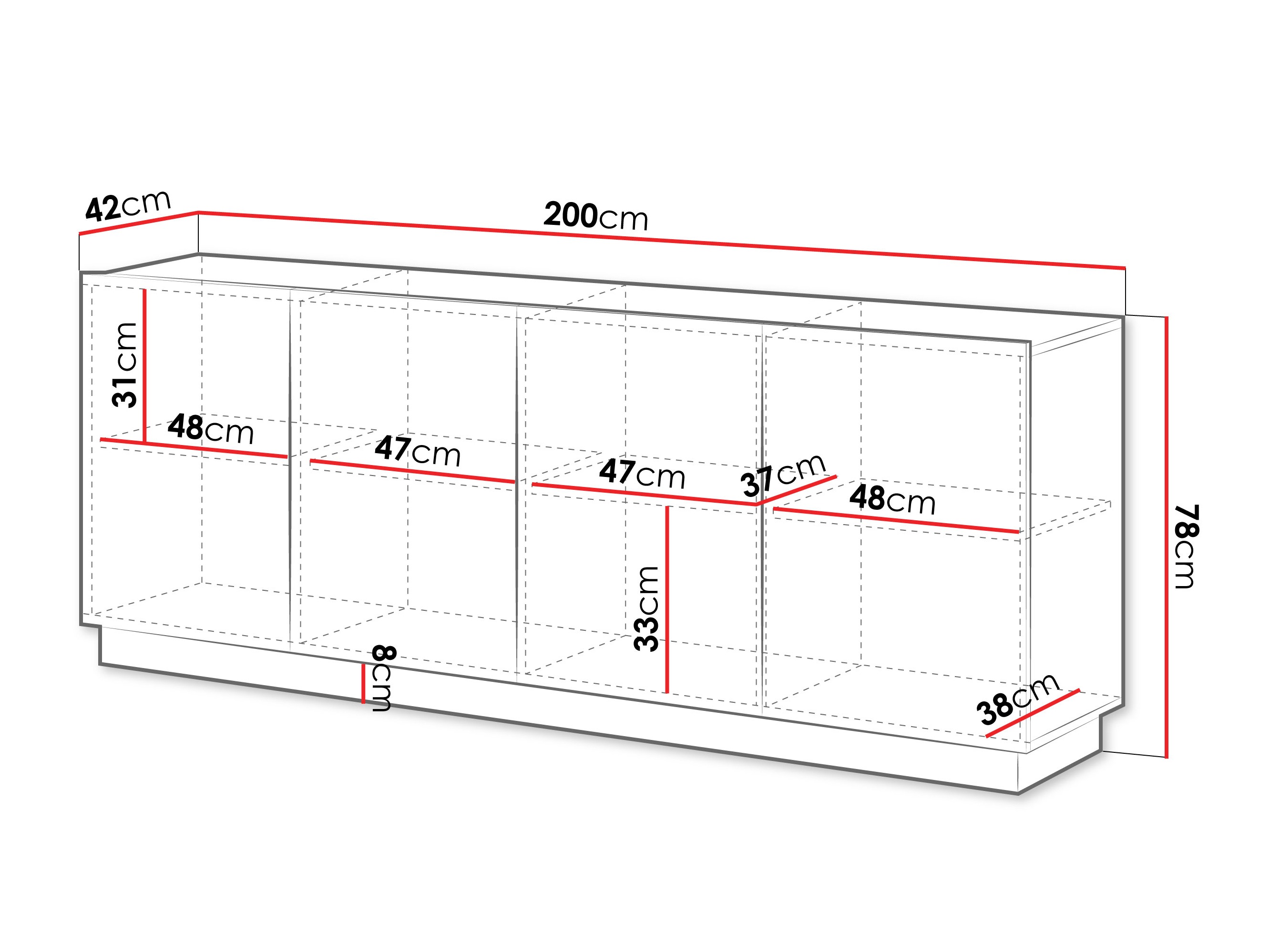 Sideboard Lusonu 101 (Black)