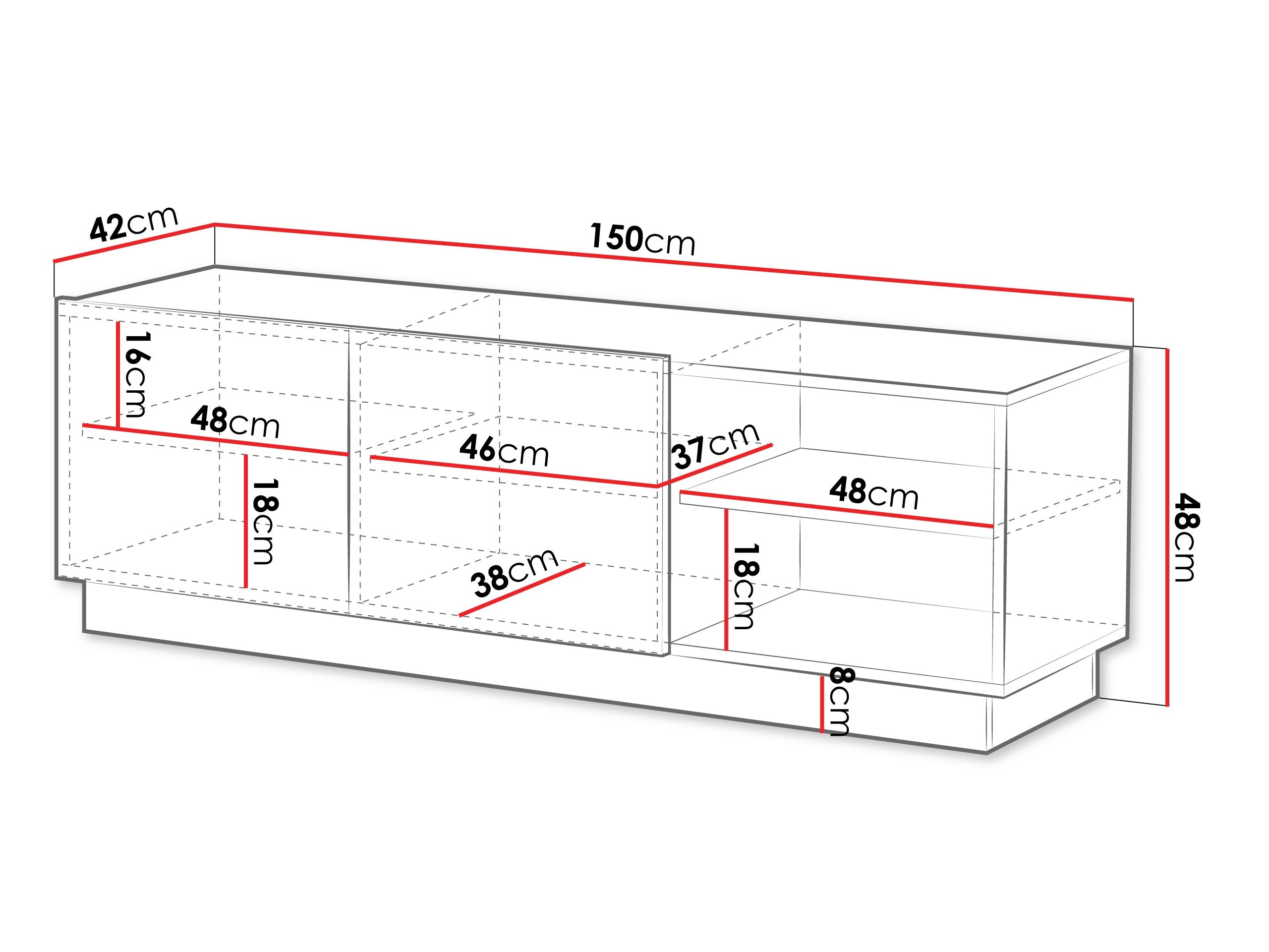 TV stand Lingua (Black)