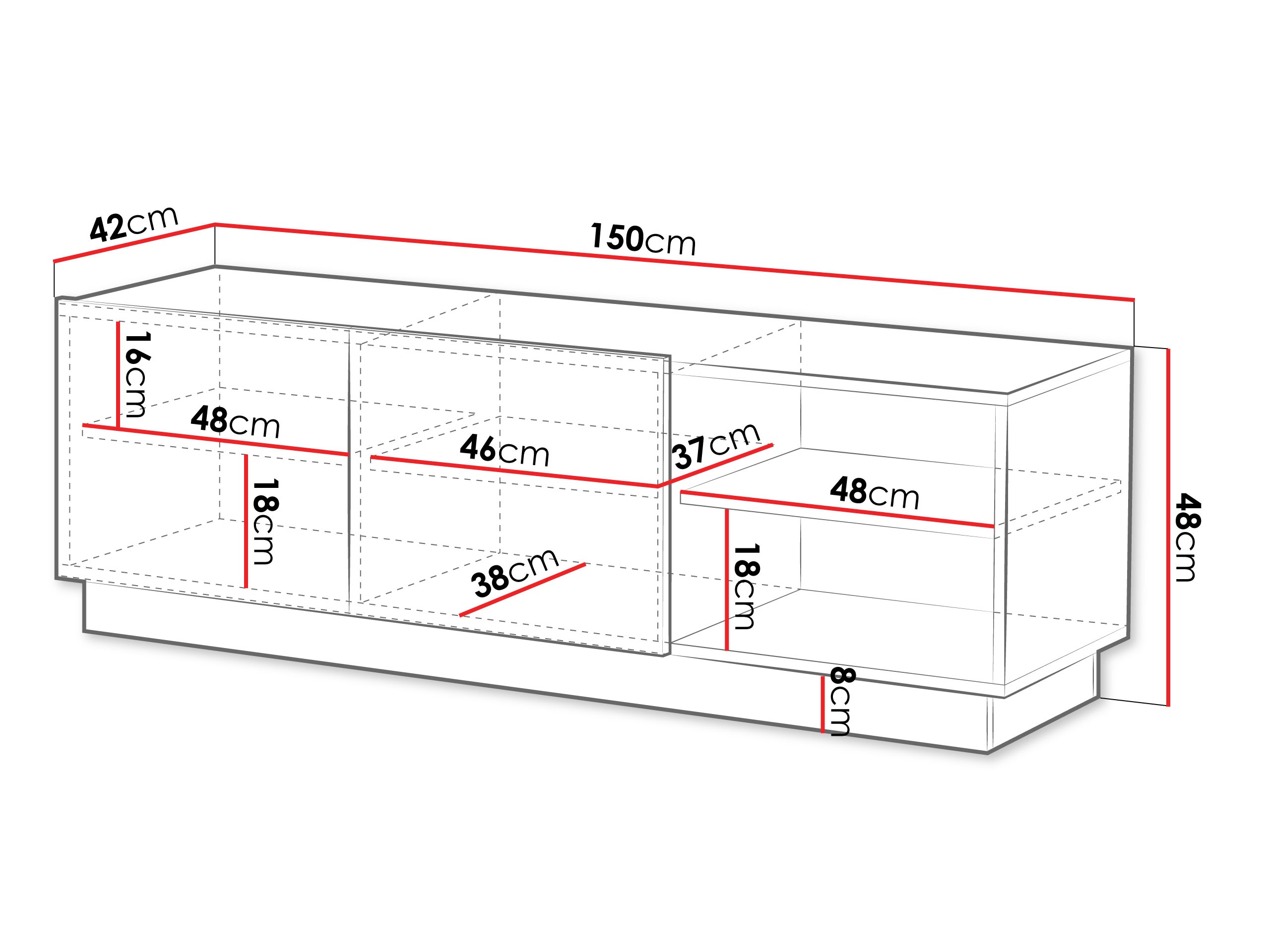TV stand Lingua (Cashmere)