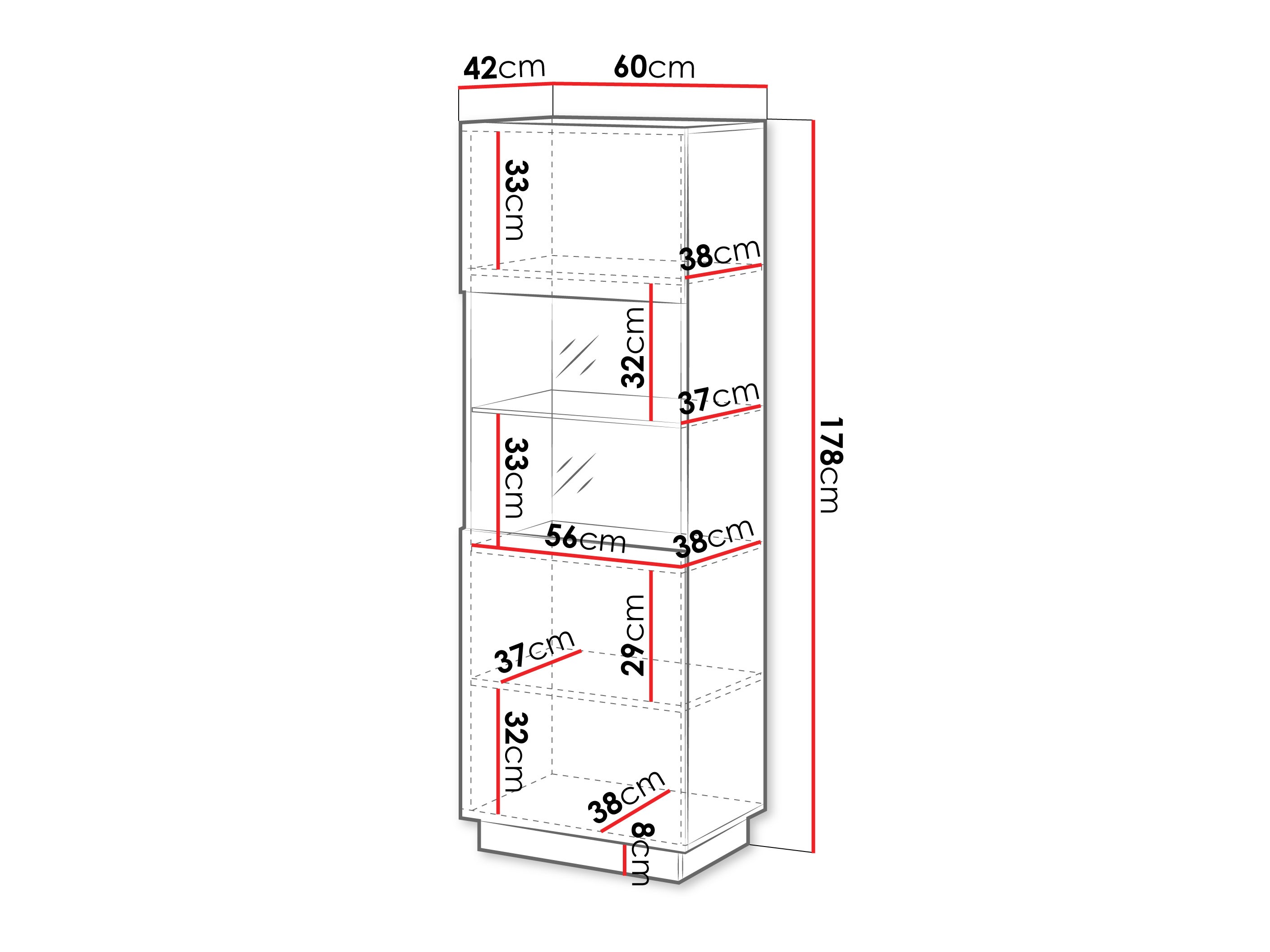 Bookcase Lingua I (White)