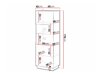 Bookcase Lusonu 106 (Cashmere)