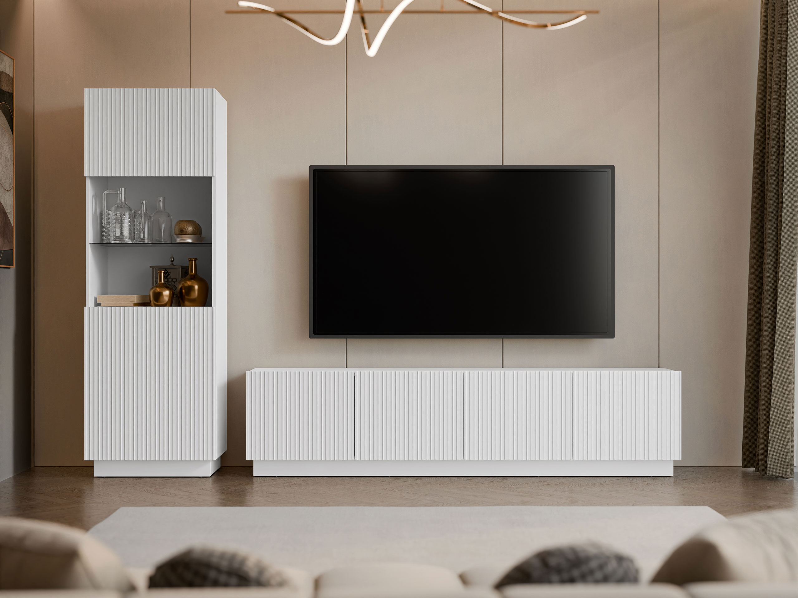 Living room set Lauror (White)