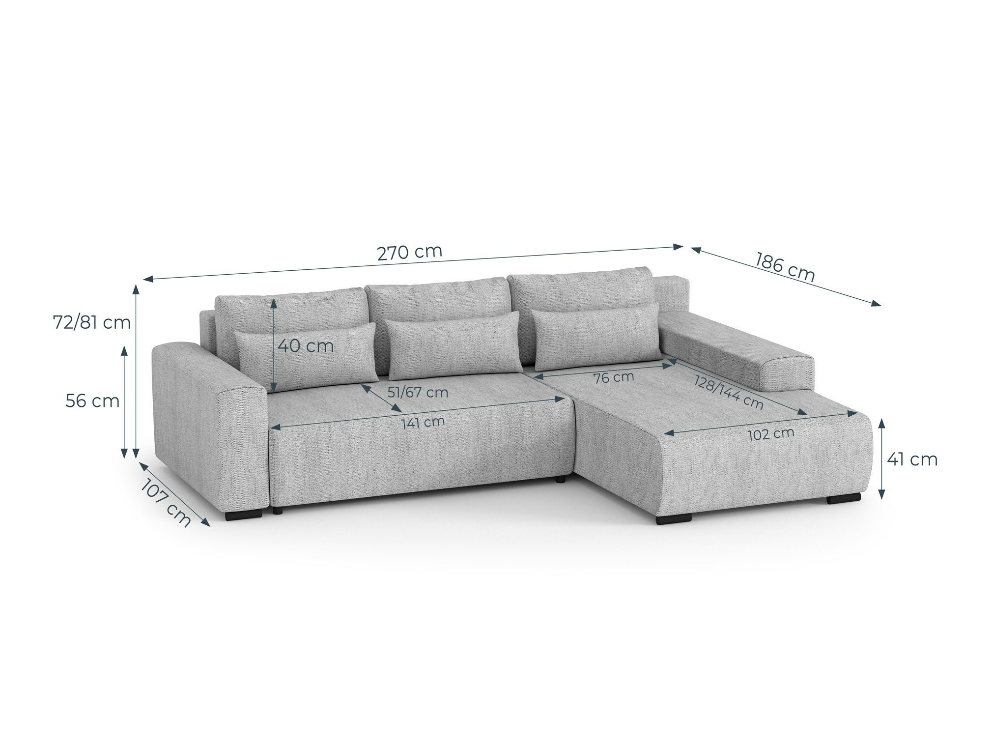 Corner sofa Margate 116 (Modesto 481)