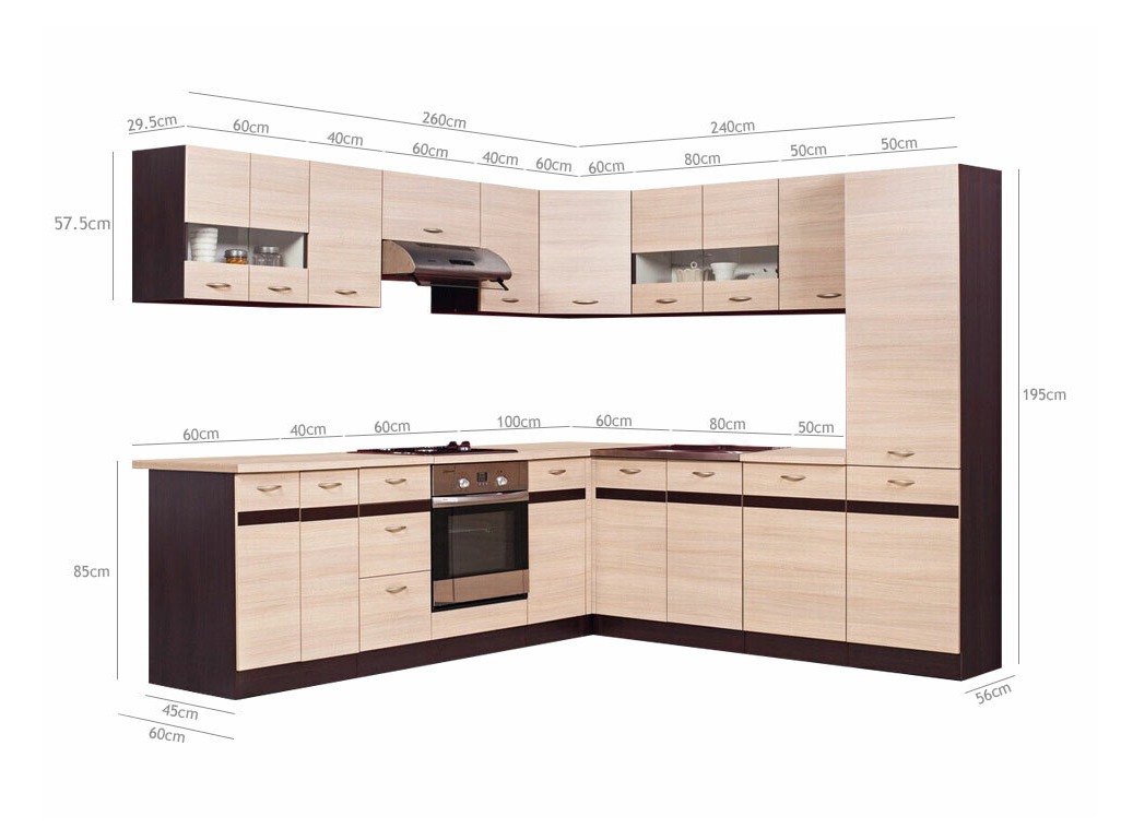 Modular kitchen set Eli Light 114
