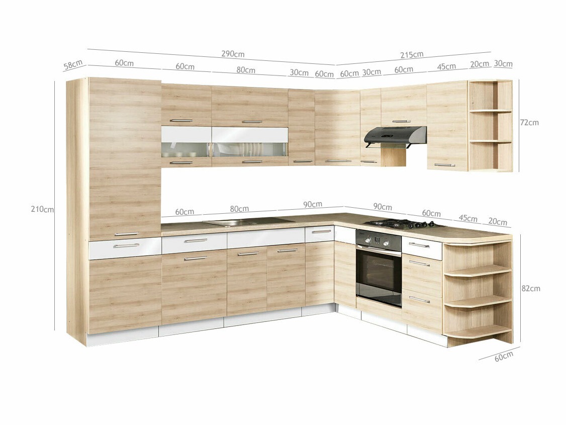Modular kitchen set Mode Beech 126