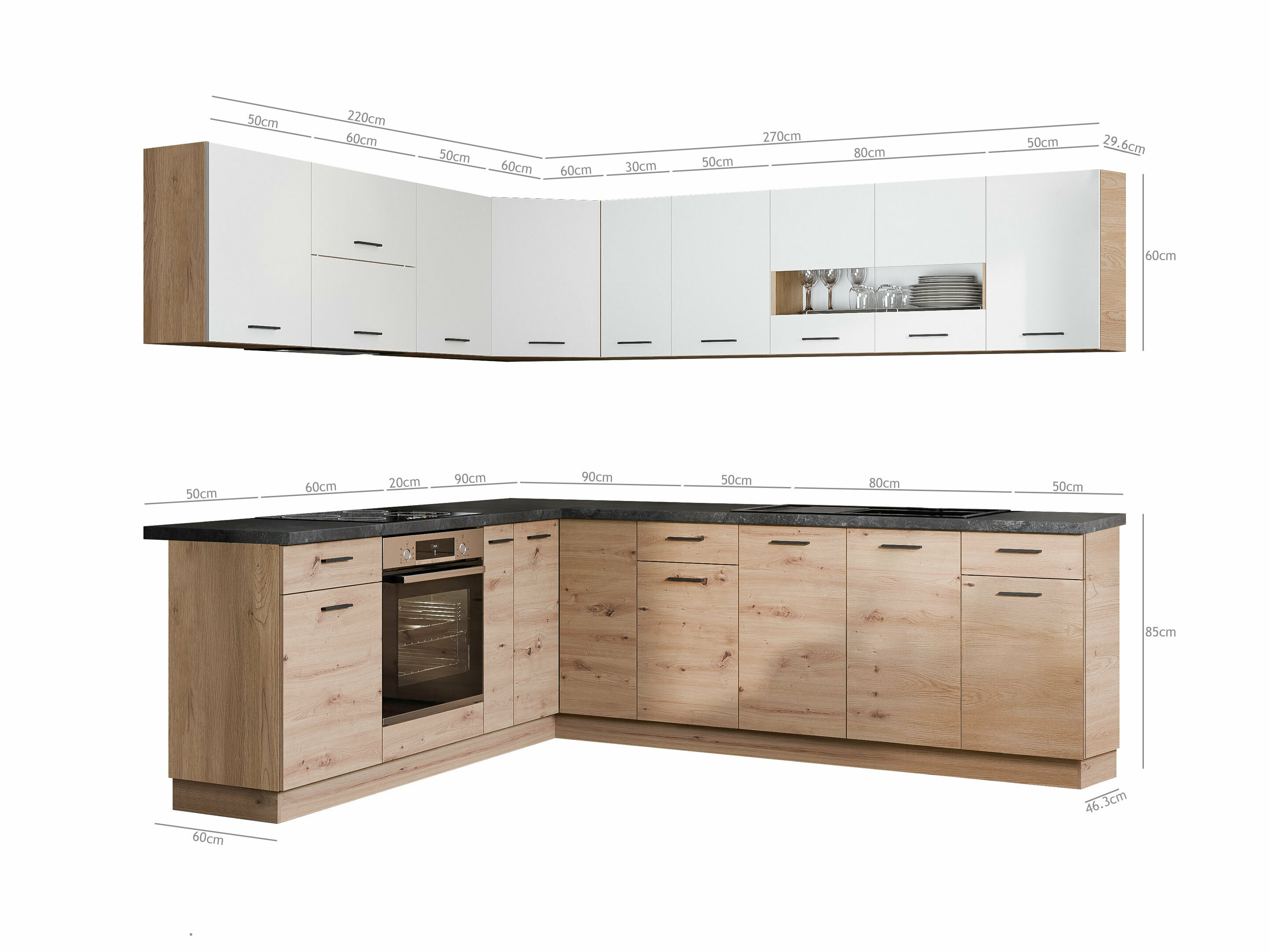 Modular kitchen set Ati White Artisan 100