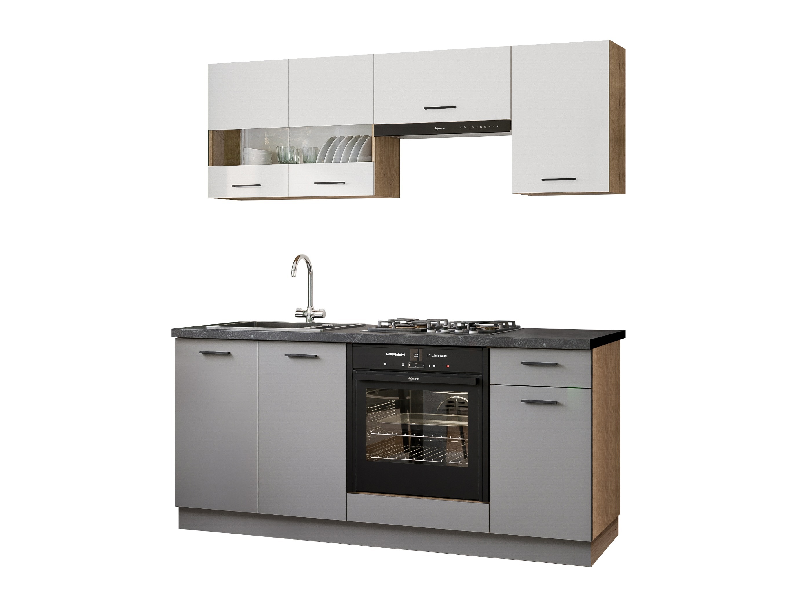 Modular kitchen set Ati White Grey 117