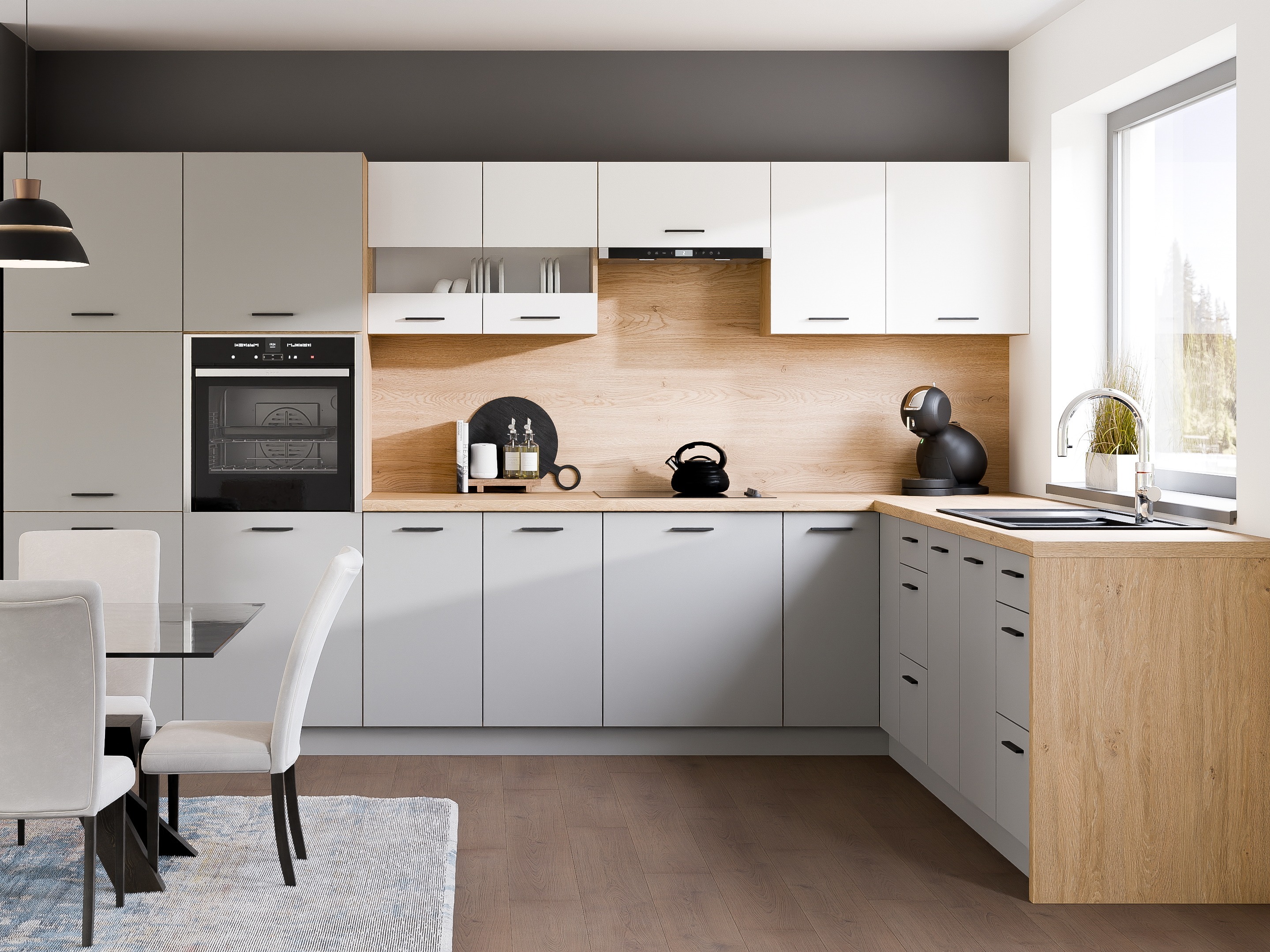 Modular kitchen set Ati White Grey 118
