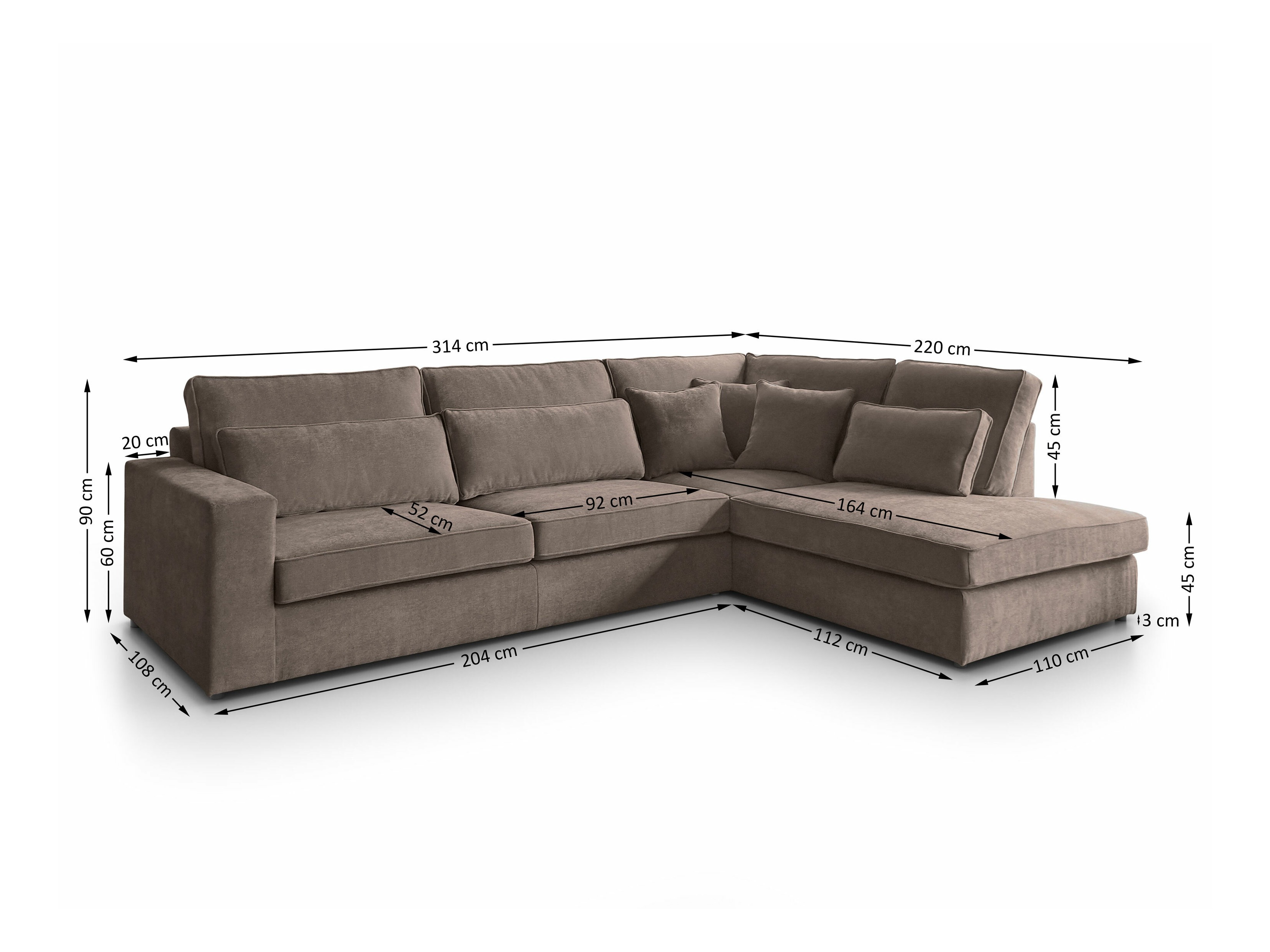 Corner sofa Margate 122 (Sereno 684)