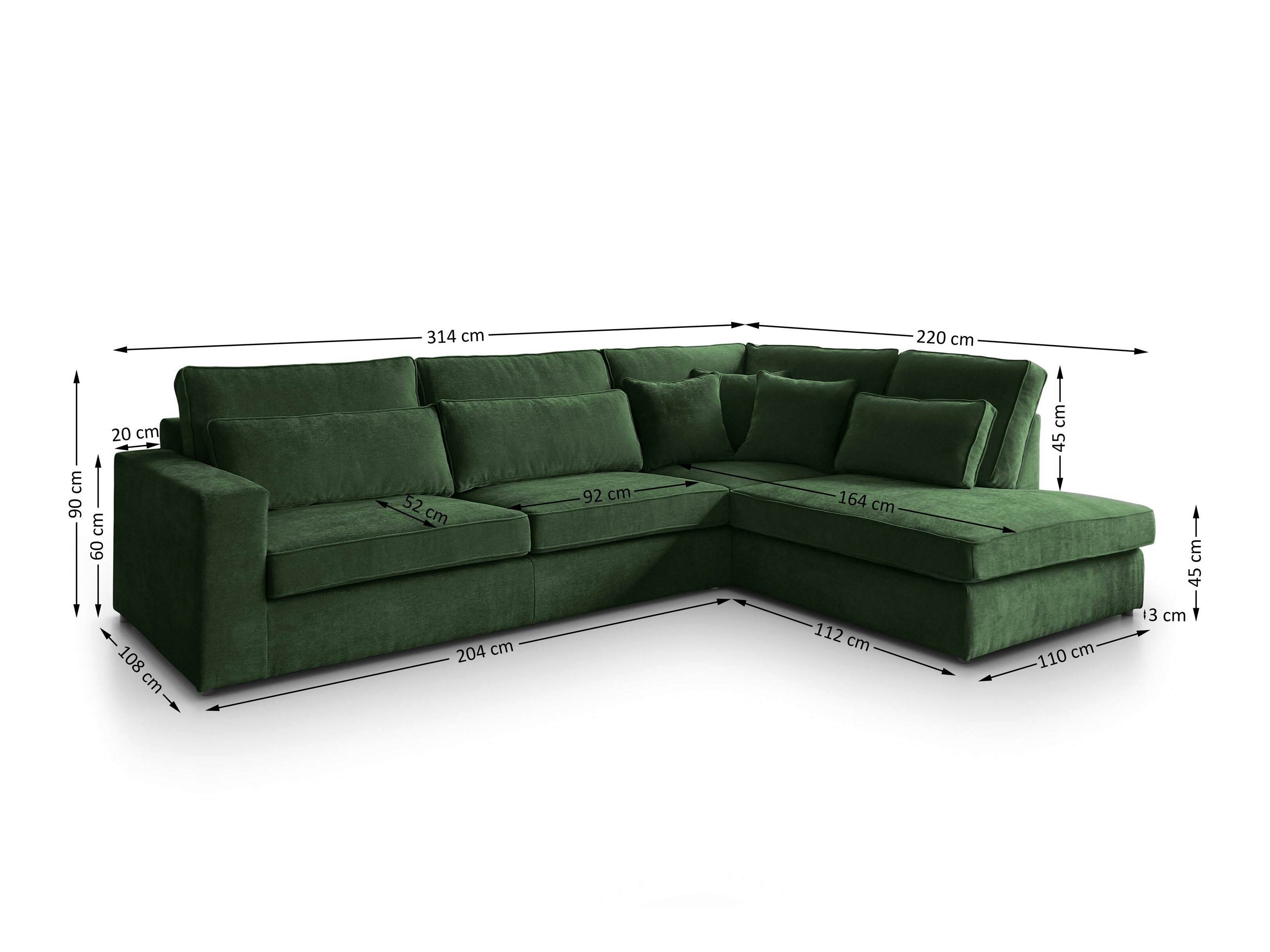 Corner sofa Margate 122 (Sereno 690)