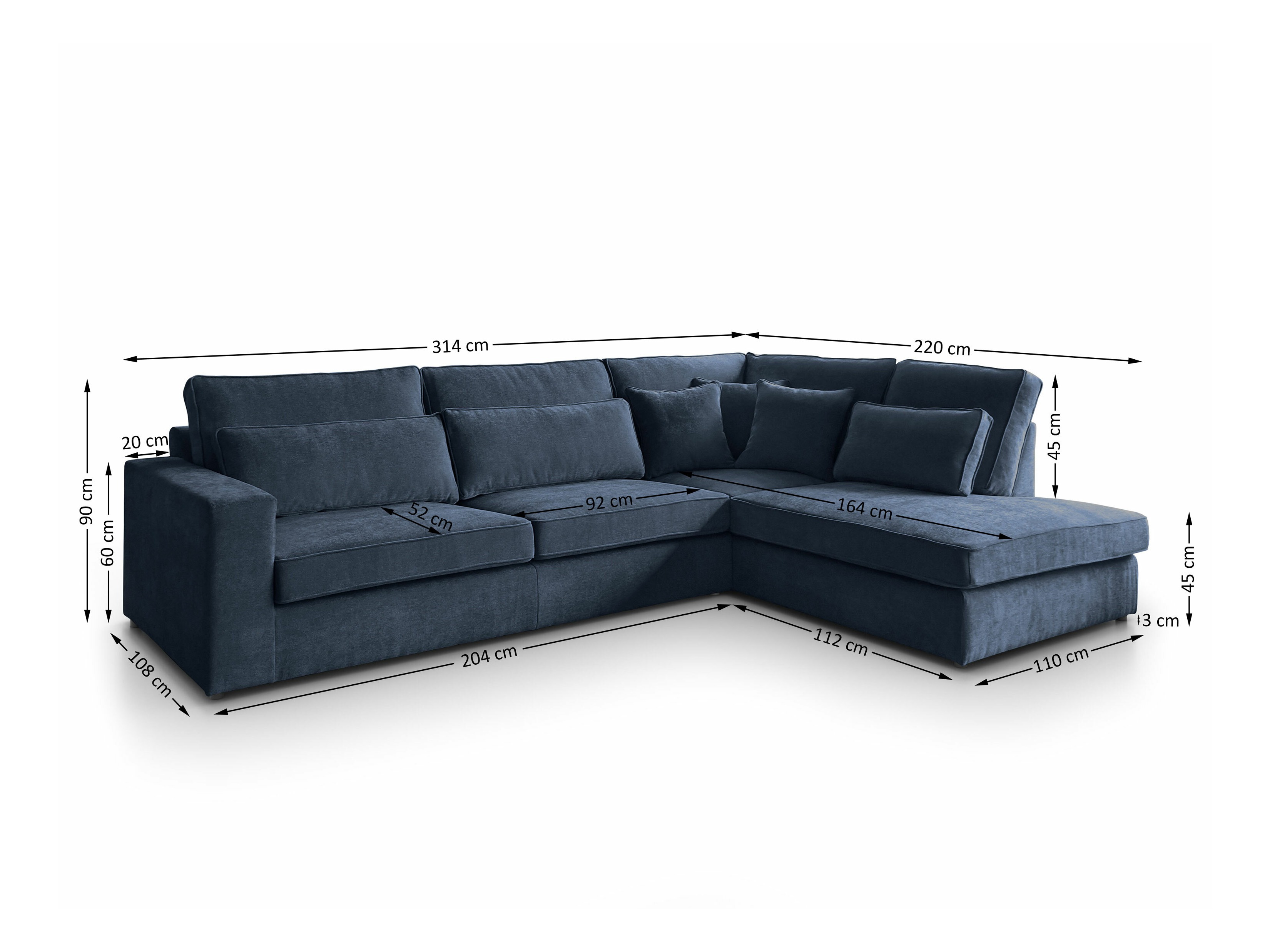 Corner sofa Margate 122 (Sereno 691)