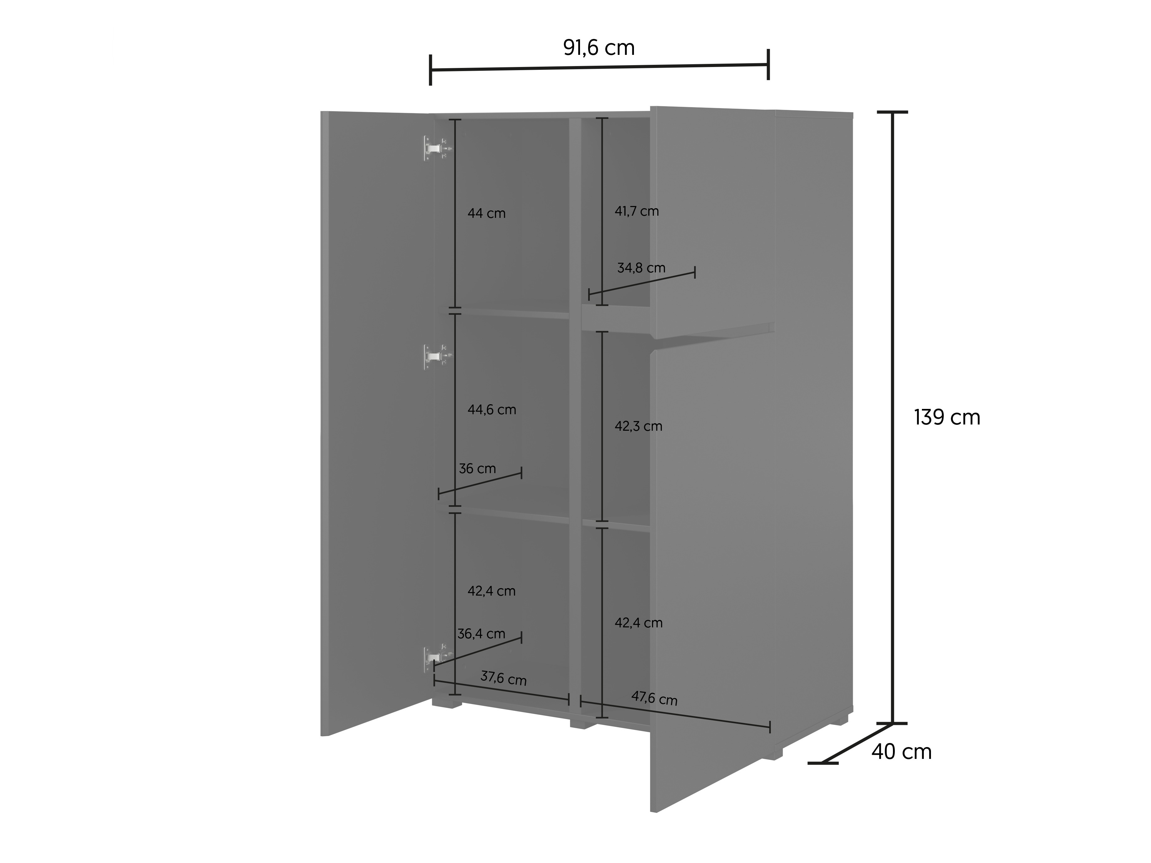 Bookcase Elbleve 102 (White)