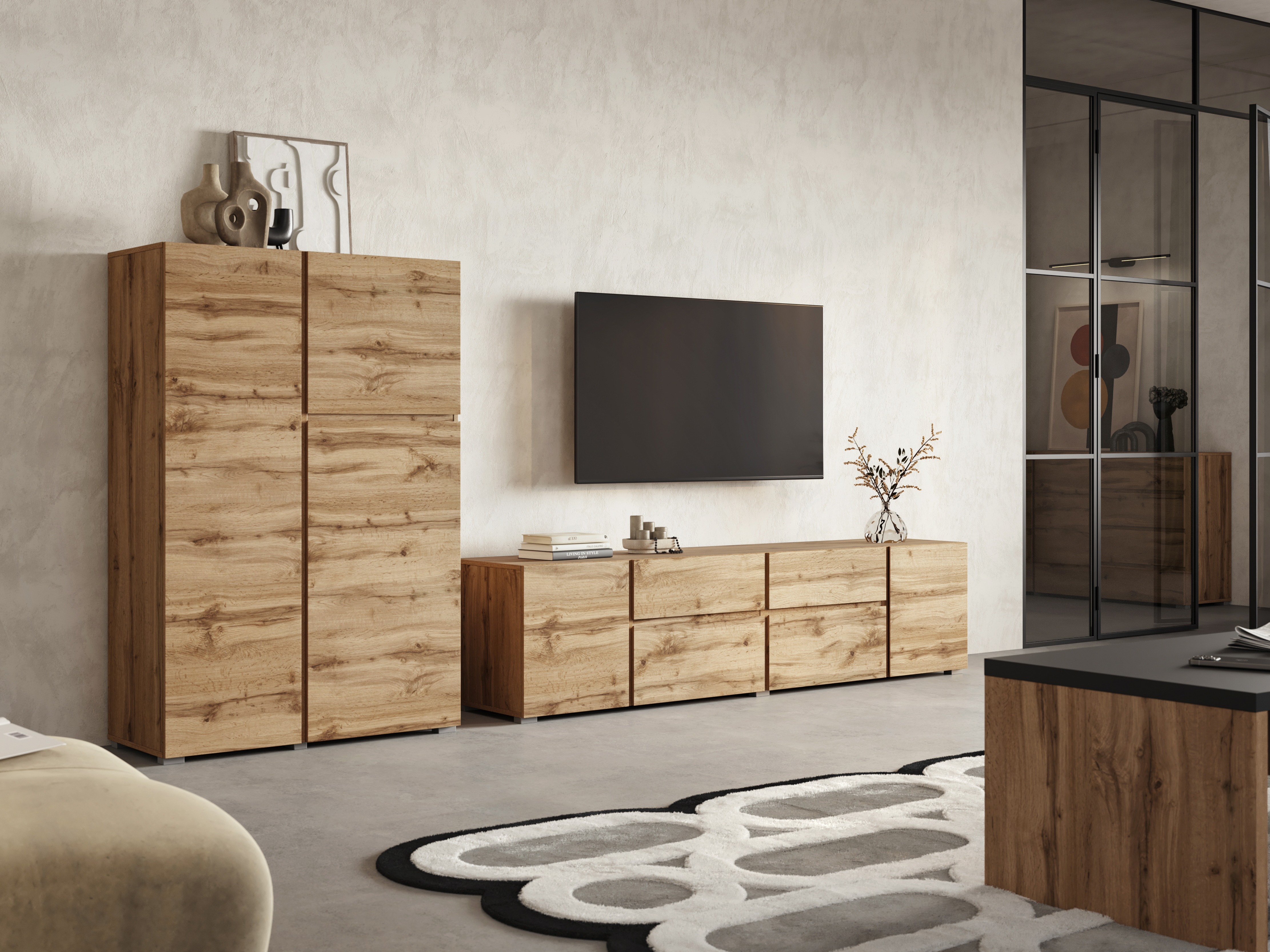 Bookcase Elbleve 102 (Wotan Oak)
