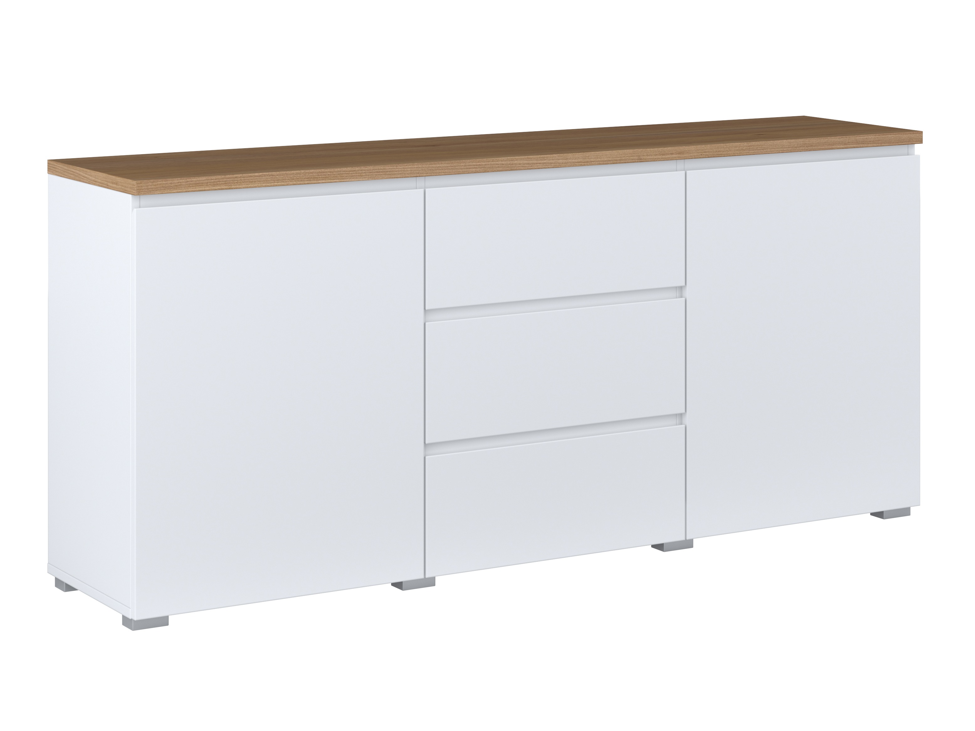 Chest of drawers Baletu 106 (White + Oak)